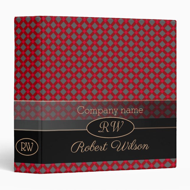 Personalized album, for boss, classic, elegant 3 ring binder (Front/Spine)