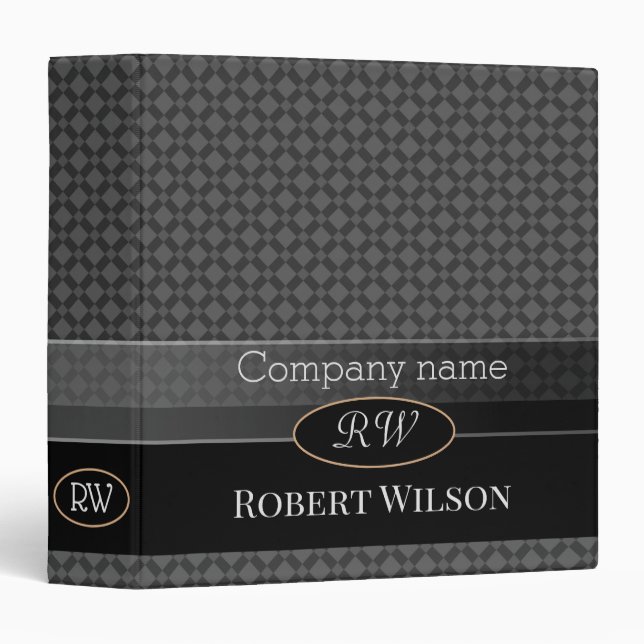 Personalized album, for boss, classic, elegant 3 ring binder (Front/Spine)