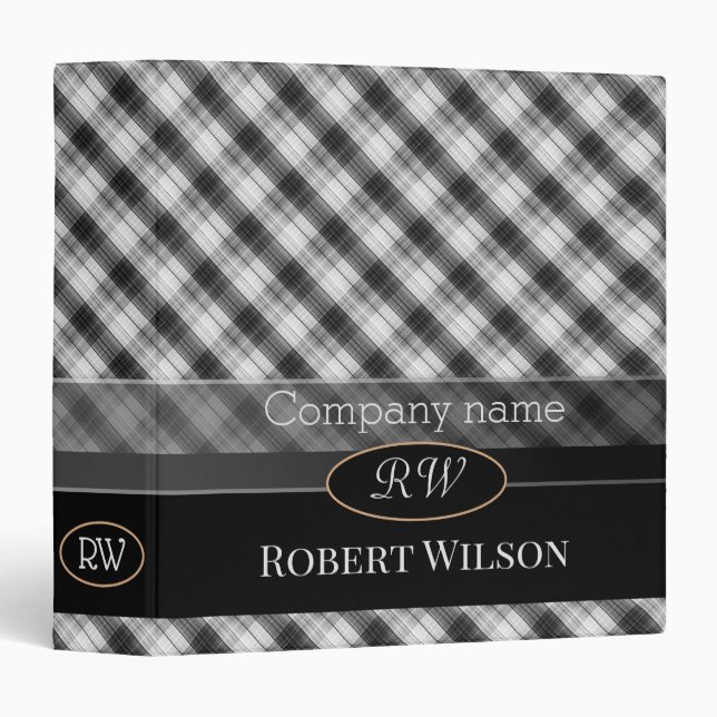 Personalized album, for boss, classic, elegant 3 ring binder (Front/Spine)