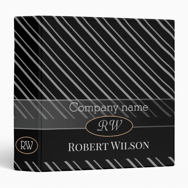 Personalized album, for boss, classic, elegant 3 ring binder (Front/Spine)