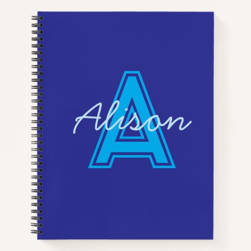Personalized Alison Monogram A Spiral Notebook