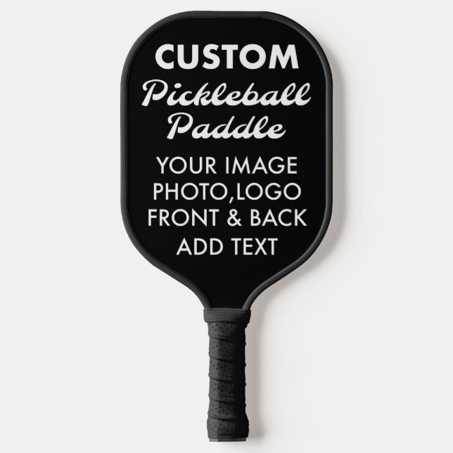 Personalized ALL BLACK Custom Pickleball Paddle (Front)