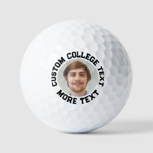 Personalized All College Text Photo Golf Balls