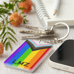 Personalized All Inclusive Pride Flag Keychain