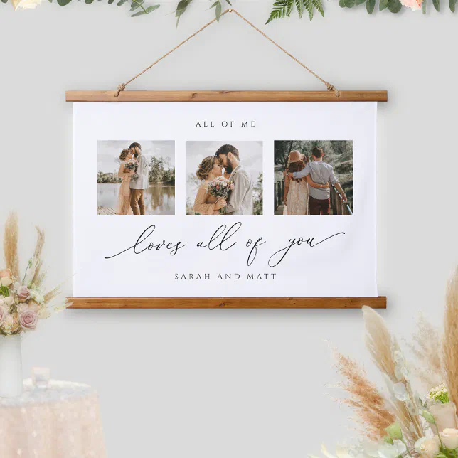 Personalized All Of Me Loves All of You Photo Hanging Tapestry | Zazzle