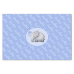Personalized All-over Name Cute Elephant Nursery Tissue Paper at Zazzle
