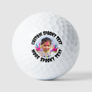 Personalized All Spooky Font Fun Photo Golf Balls