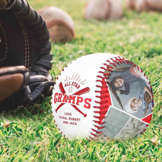 Personalized “All Star Gramps” Red Baseball (Creator Uploaded)