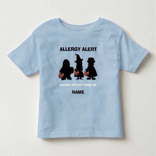 Personalized Allergy Alert Halloween Do Not Feed Toddler T_shirt