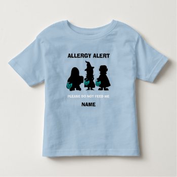 Personalized Allergy Alert Halloween Teal Pumpkin Toddler T-shirt by LilAllergyAdvocates at Zazzle