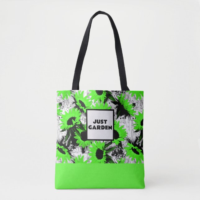 Personalized Allover printed Flower Tote Bag (Front)