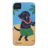 Personalized Aloha Black lab Painting Case-Mate iPhone Case (Back)