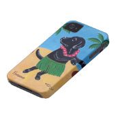 Personalized Aloha Black lab Painting Case-Mate iPhone Case (Bottom)