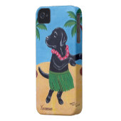 Personalized Aloha Black lab Painting Case-Mate iPhone Case (Back Left)