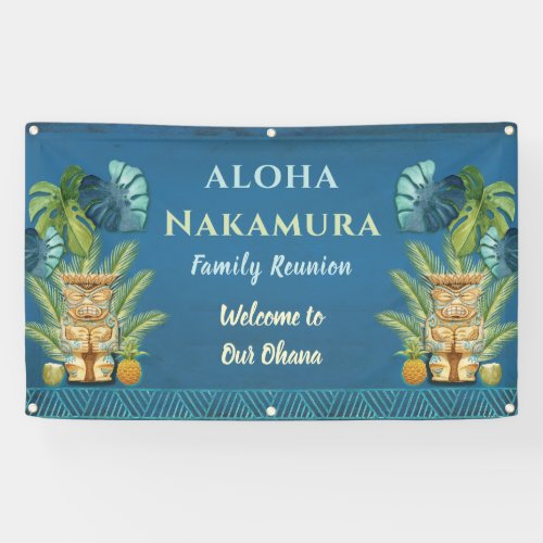 Personalized Aloha Welcome Family Reunion Banner