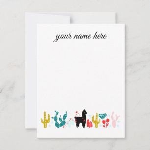 Personalized Alpaca Notecards
