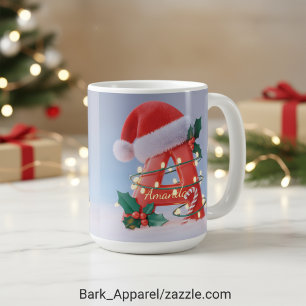 Personalized Alphabet 'A' Christmas  Coffee Mug