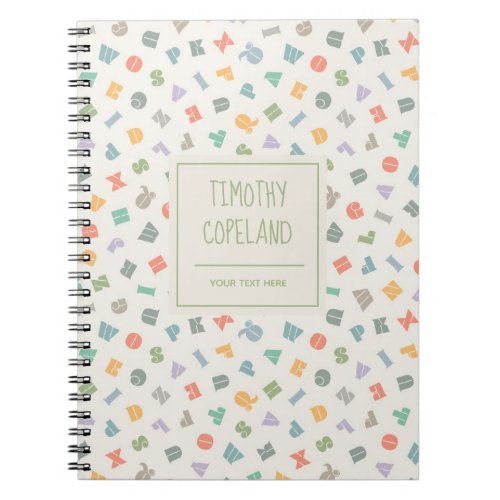 Personalized Alphabet ABC Name Notebook