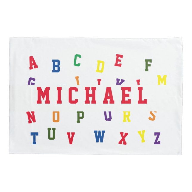 Personalized Alphabet Pillowcase (Back)