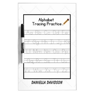 Personalized Alphabet Tracing Practice White Board