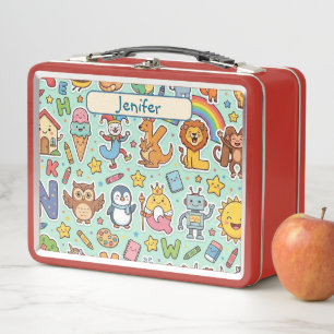 Personalized Alphaland Kids Lunch Red Box