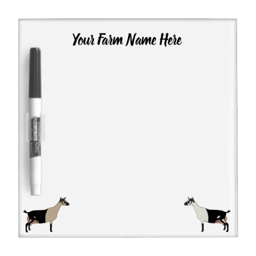 Personalized Alpine Dairy Goat Dry Erase Board