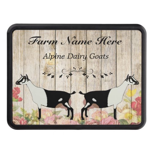 Personalized Alpine Dairy Goat Farm Hitch Cover