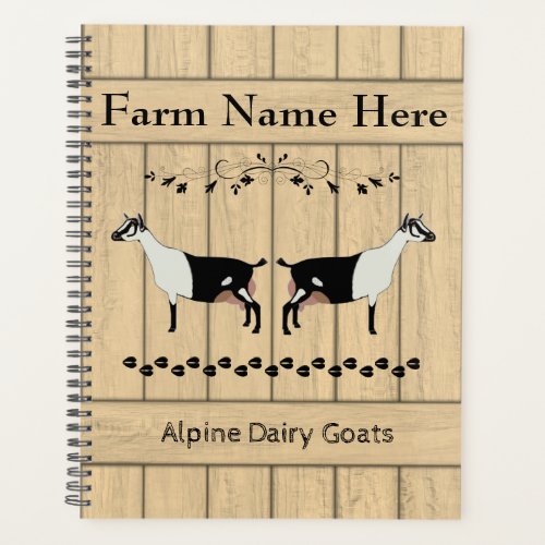 Personalized Alpine Dairy Goat Farm Planner