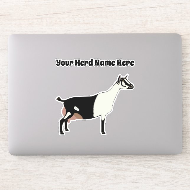 Personalized Alpine Dairy Goat Sticker (Computer)