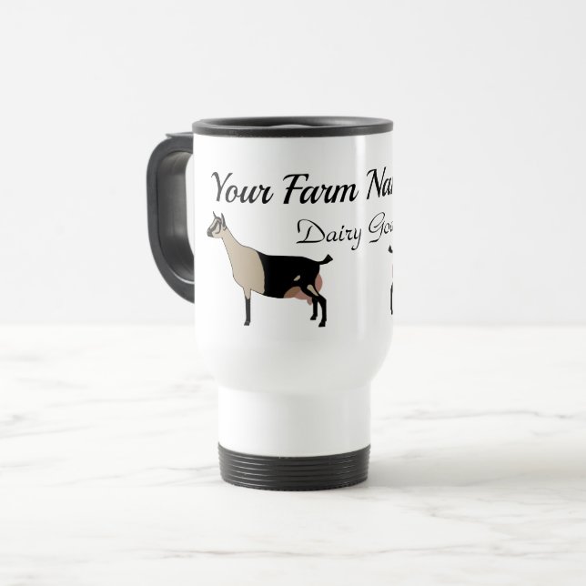 Personalized Alpine Dairy Goat Travel Mug (Front Left)