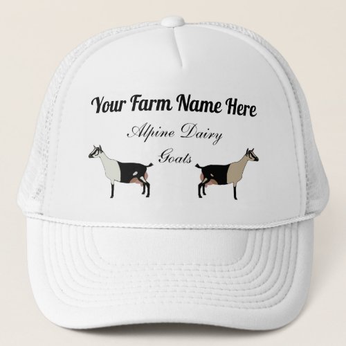 Personalized Alpine Dairy Goats Trucker Hat