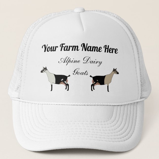 Personalized Alpine Dairy Goats Trucker Hat (Front)