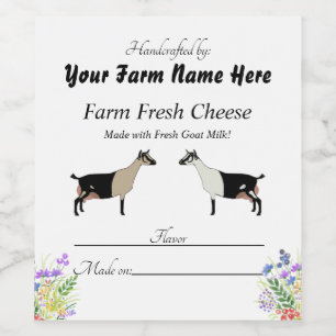 Personalized Alpine Goat Cheese Label