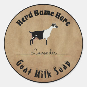 Personalized Alpine Goat Milk Soap Classic Round Sticker