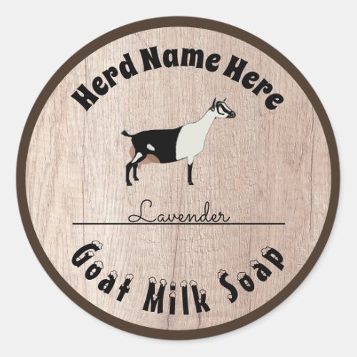 Personalized Alpine Goat Milk Soap Classic Round Sticker