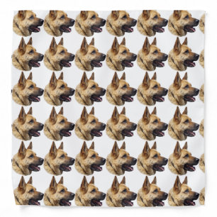 Personalized Alsatian German Shepherd dog Bandana