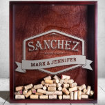 Personalized Alternative Wedding Guest Book<br><div class="desc">Your personalized Shadow Box 19"x22"x2.75" (a.k.a. Drop Box) is handmade of pinewood and stained with either classic black or bombay mahogany. The shadow box can hold about 120 wine corks or a lot of beer caps and the glass front is exquisitely laser etched with any one of our stunning designs...</div>