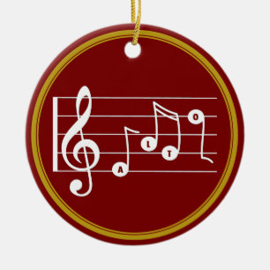 Personalized Alto Singer Musical Ceramic Ornament