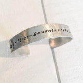 Personalized Aluminum Cuff Bracelet (Top)