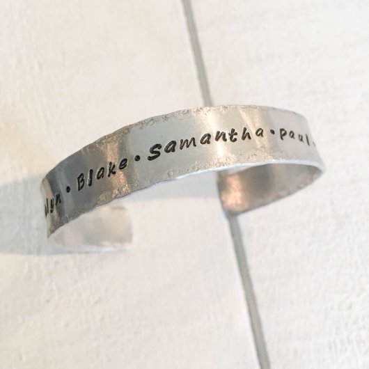 Personalized Aluminum Cuff Bracelet (Top)