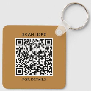 Personalized Aluminum Square Keychain with QR Code