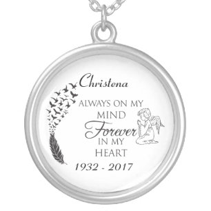 Personalized Always On My Mind Memorial Necklace