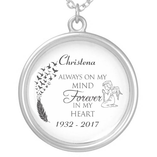 Personalized Always On My Mind Memorial Necklace
