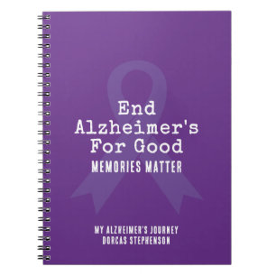Personalized Alzheimers Awareness Journey Diary Notebook