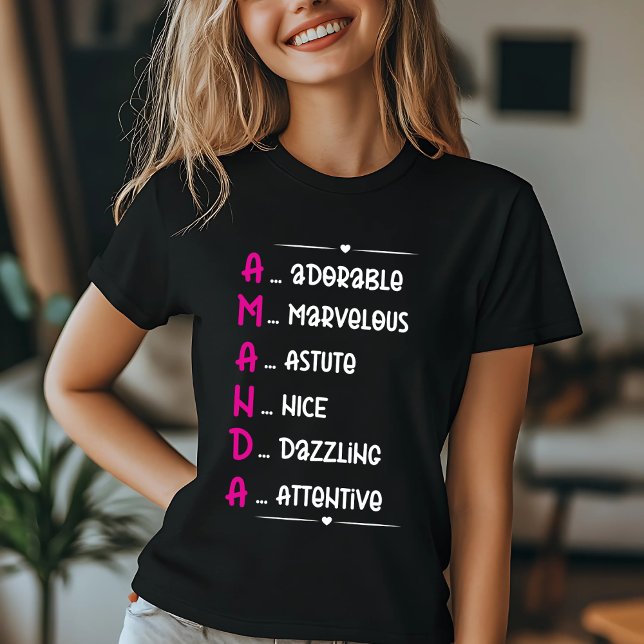 Personalized Amanda Name Art T-Shirt (Creator Uploaded)
