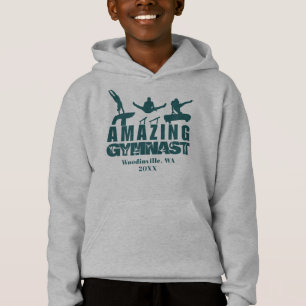 Personalized Amazing Gymnast Location Date Name Hoodie