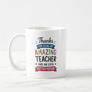 Personalized Amazing Teacher Thank You Design Coffee Mug