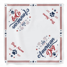 Personalized America 250 Patriotic Dog Bandana