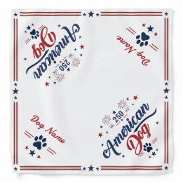 Personalized America 250 Patriotic Dog Bandana