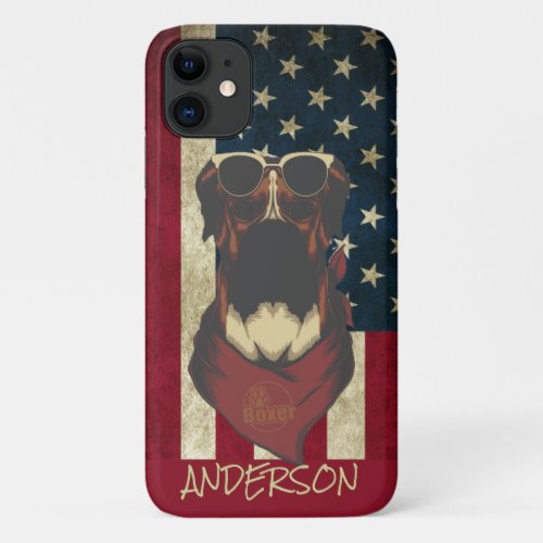 Personalized American Boxer iPhone 11 Case